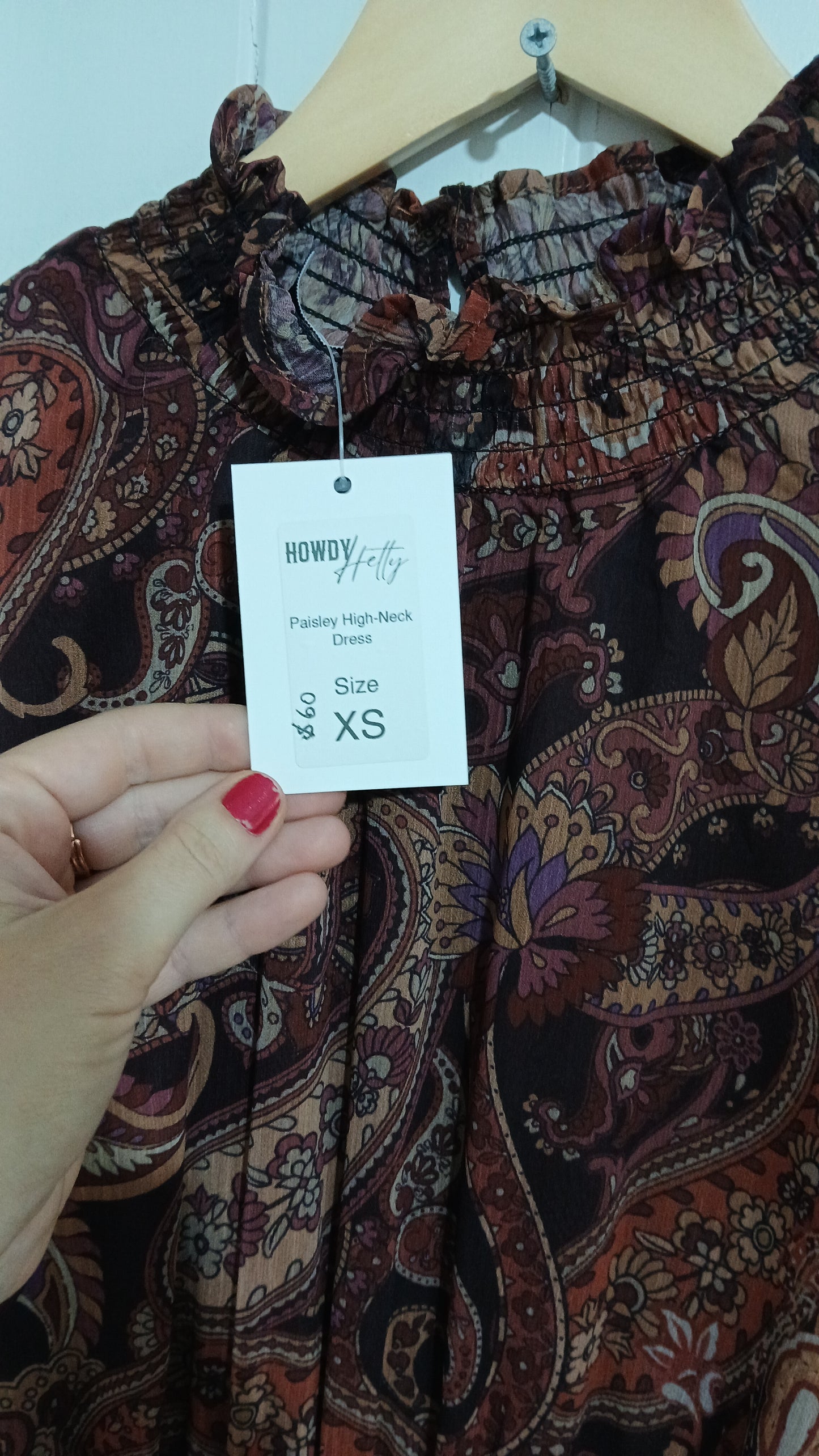 (XS) Howdy Hetty | Paisley High Neck Dress | BNWT