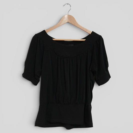 (L) Jacquie | Black Blouse