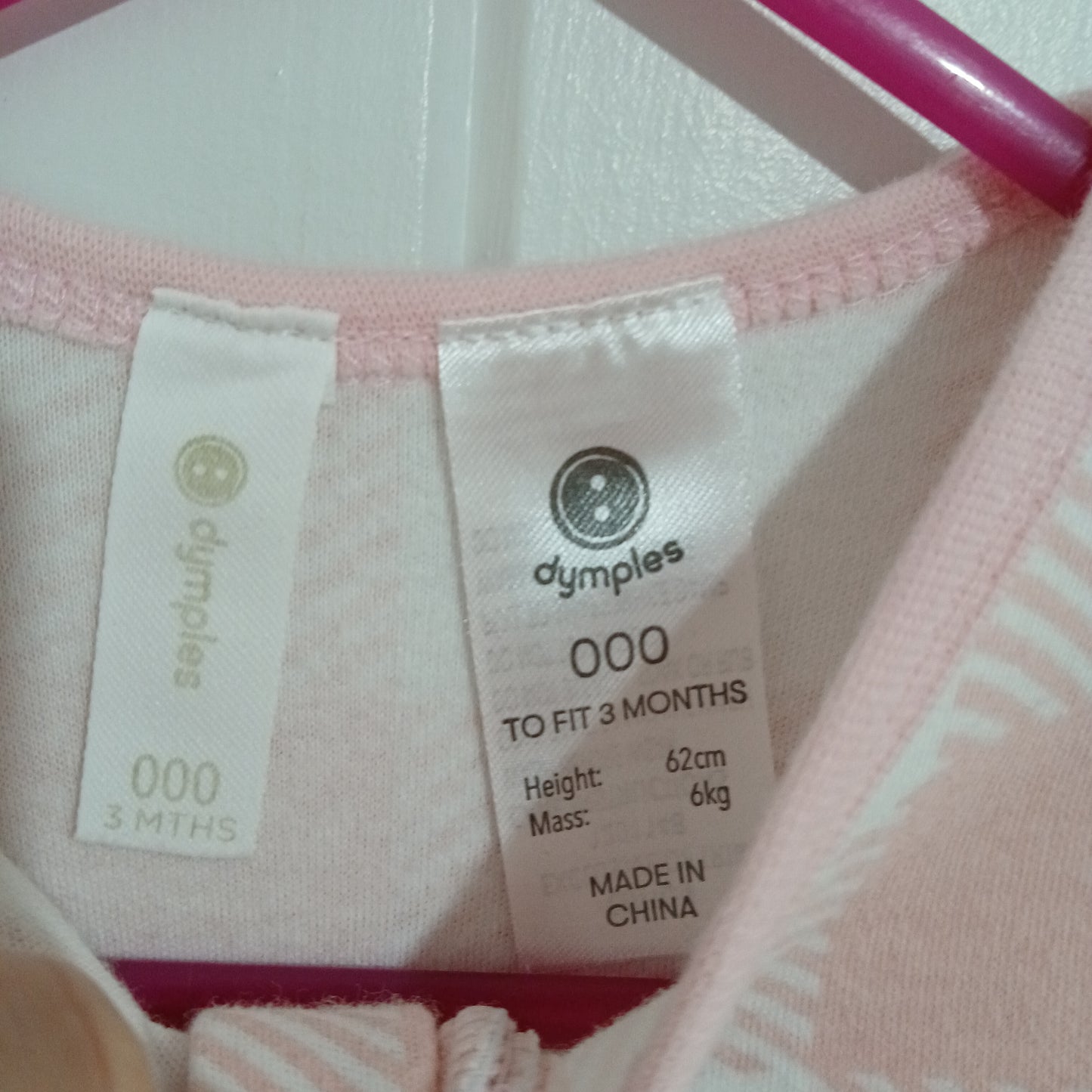 (000) Dymples | Pink Plaid onesie