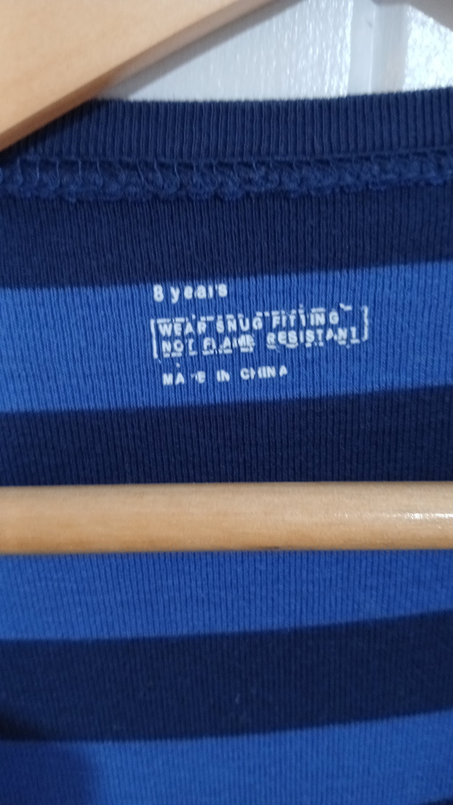 (8JNR) Striped Blue LS Shirt