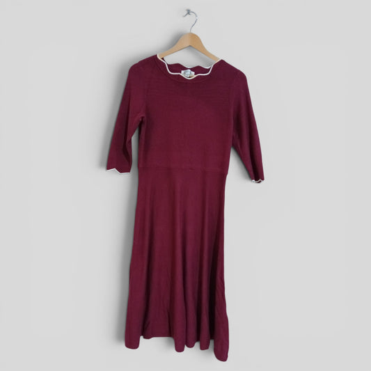 (12) Established | Maroon Knit Dress