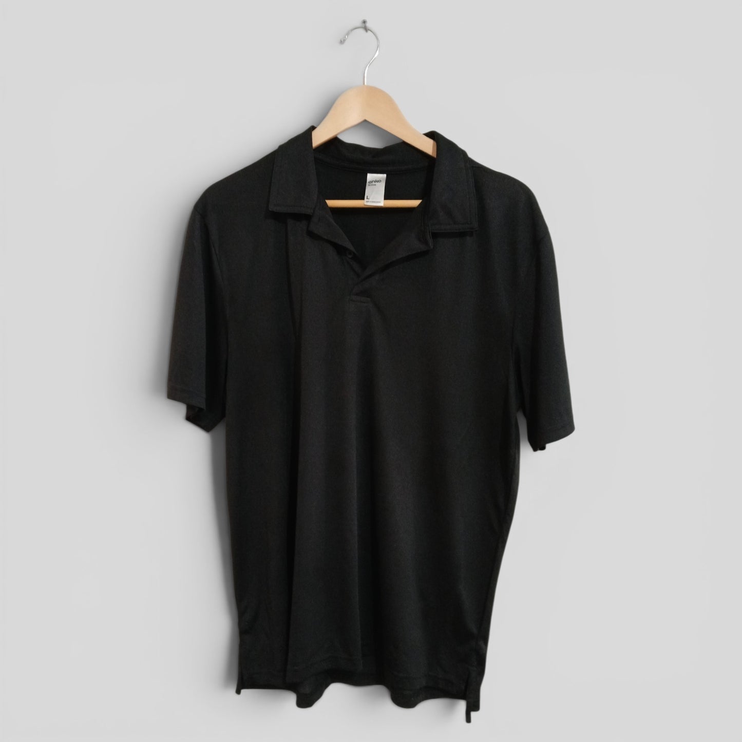 (L) Anko Active | Black Polo