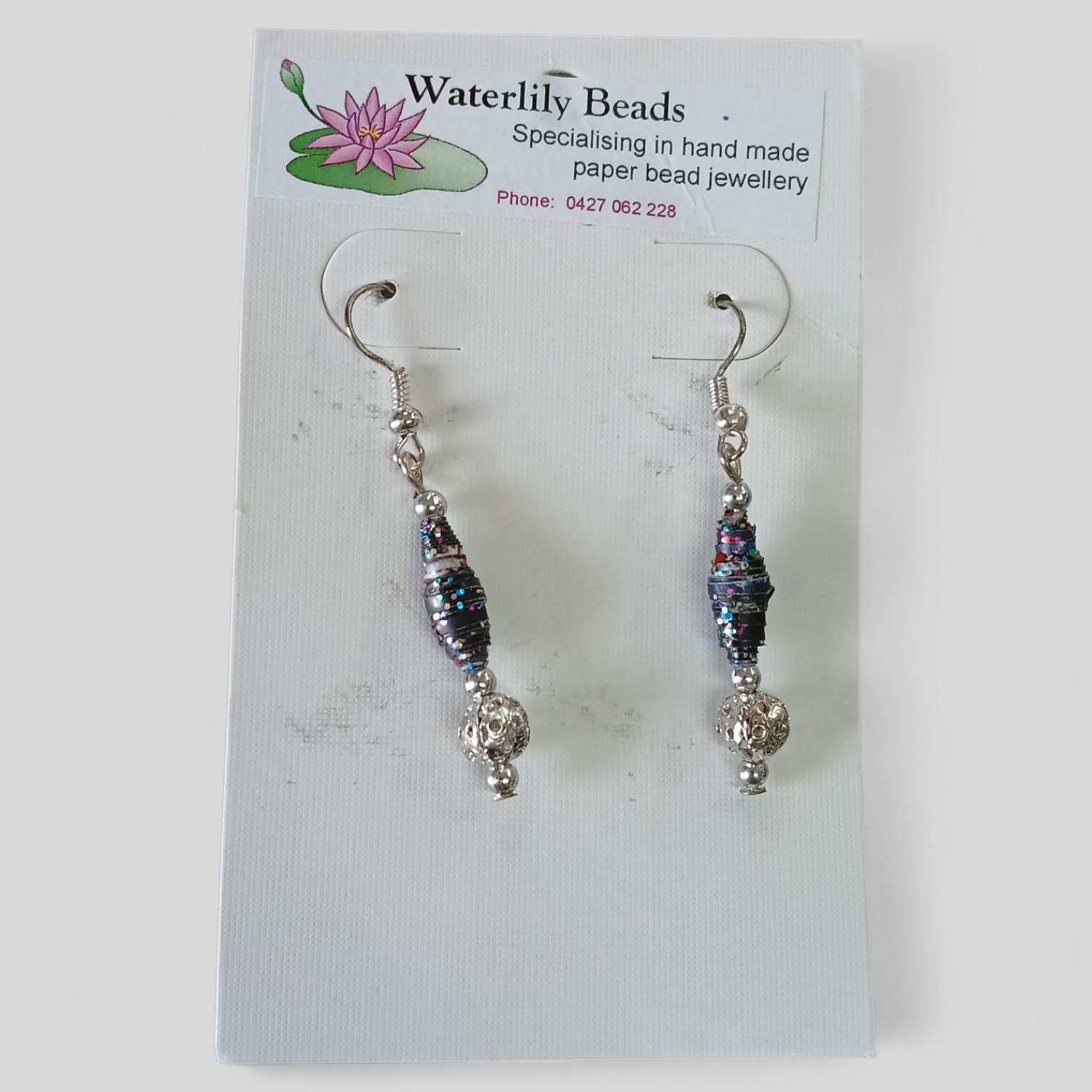 Image of Earrings | Paper Bead Single Drop Assorted