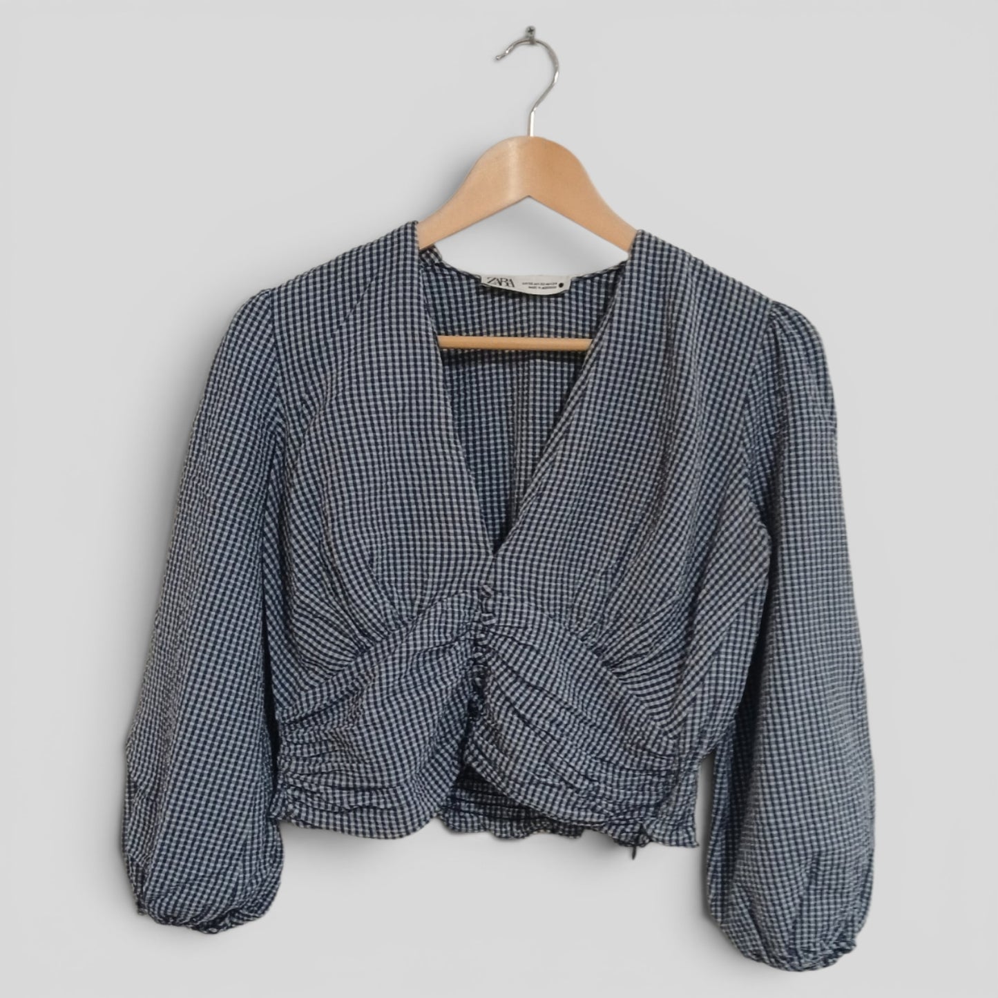 (XS) Zara | Gingham Blouse
