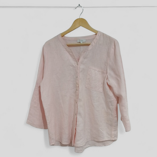 (14) Jump Linen | Pink Blouse