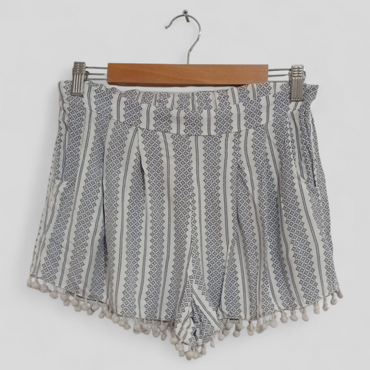 (10) Ally | Striped Pom Pom Shorts