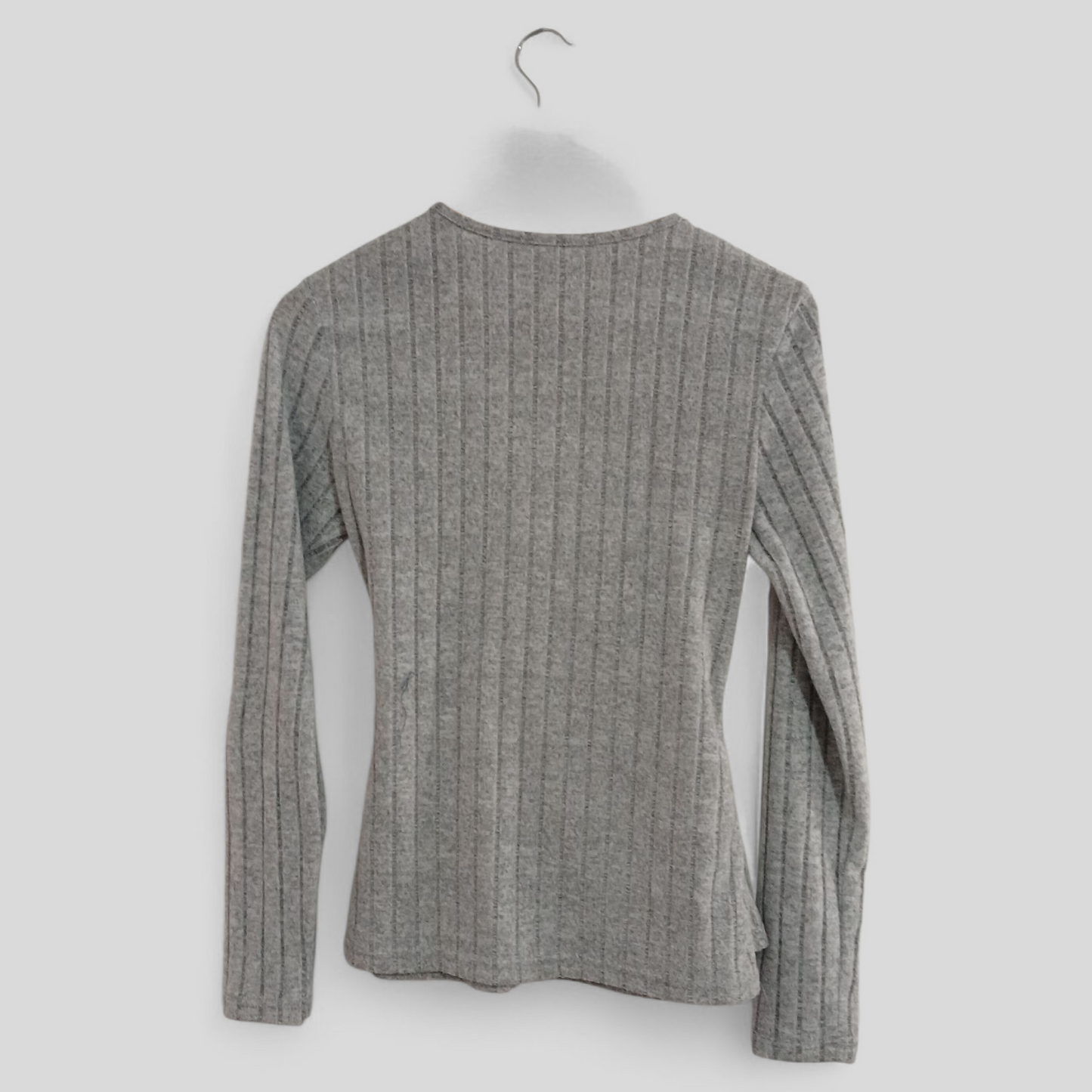 (L) Shein | Grey L/S Blouse