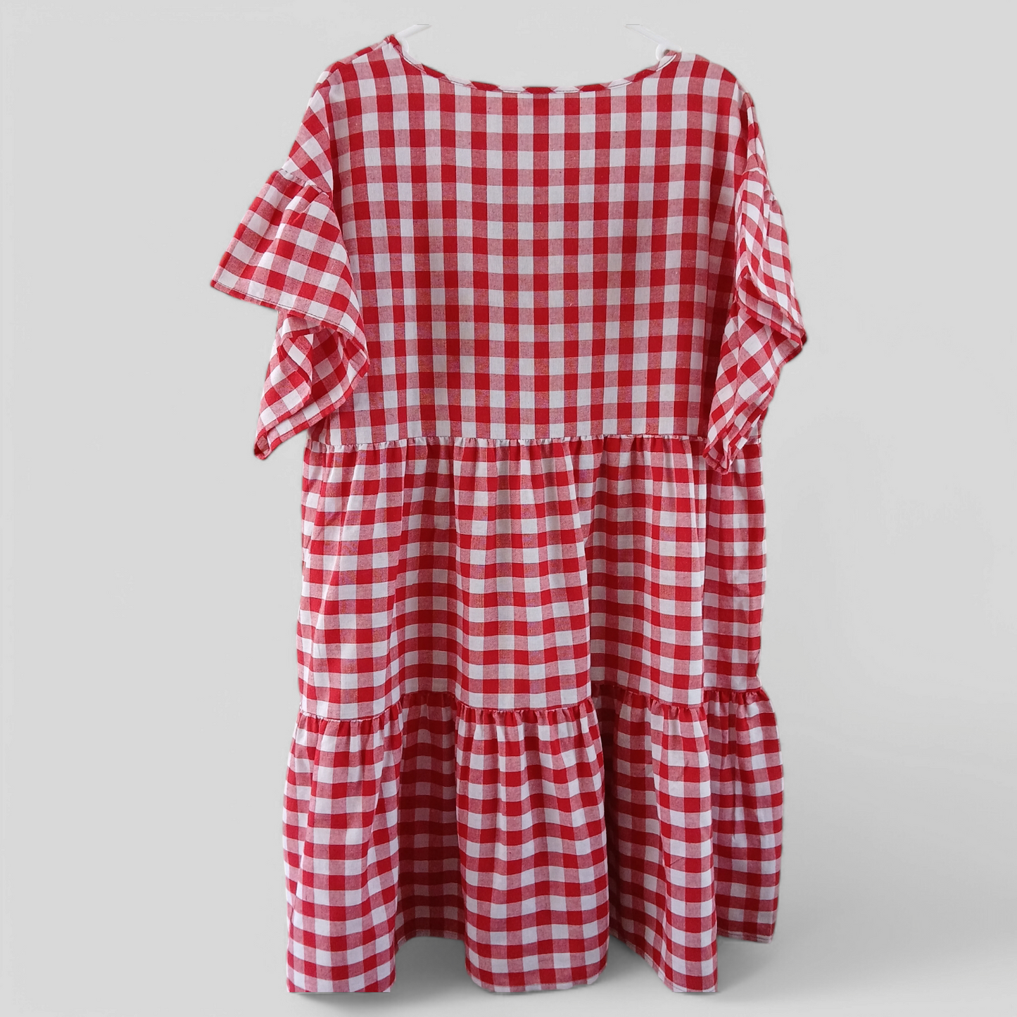 (1XL) Shein Curve | Red Gingham Dress