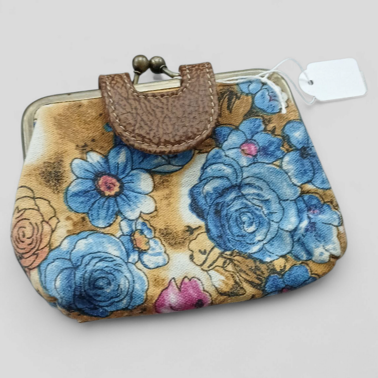 Purse | Leather Floral Canvas