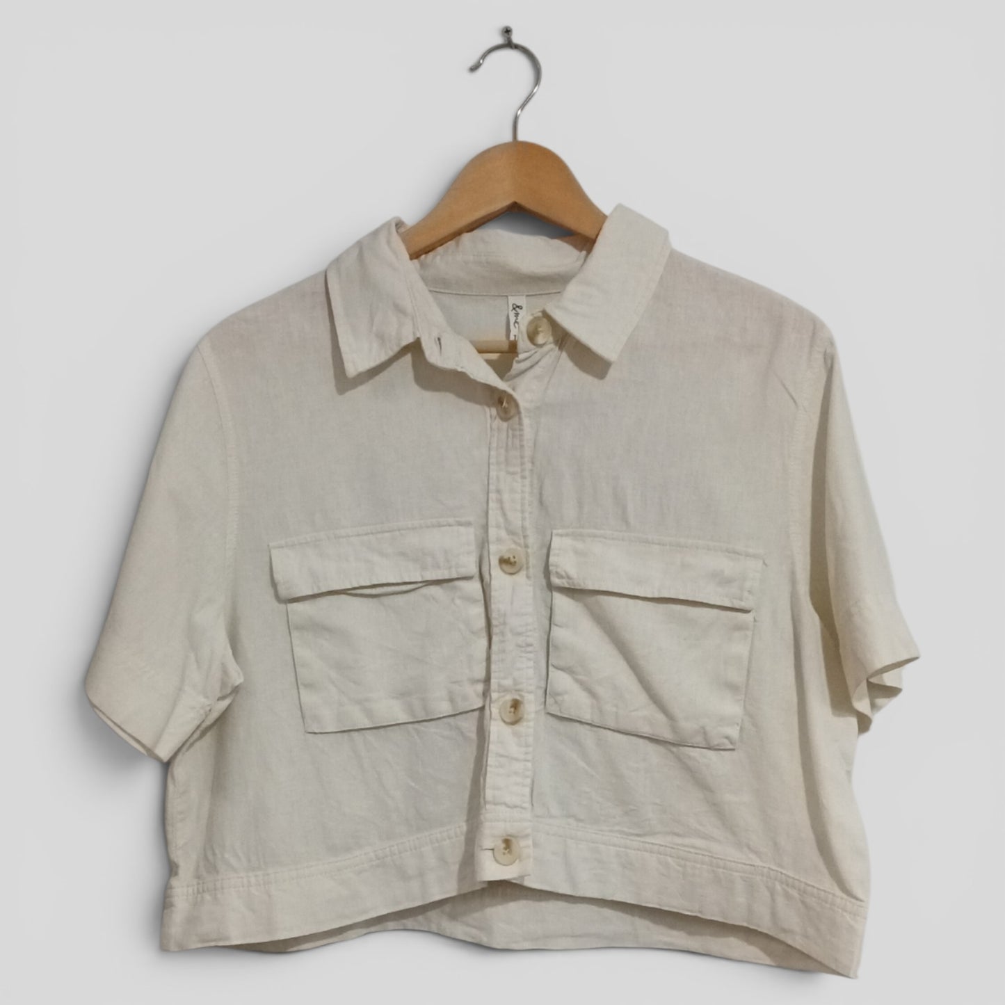 (12) &me | Cream Crop Blouse