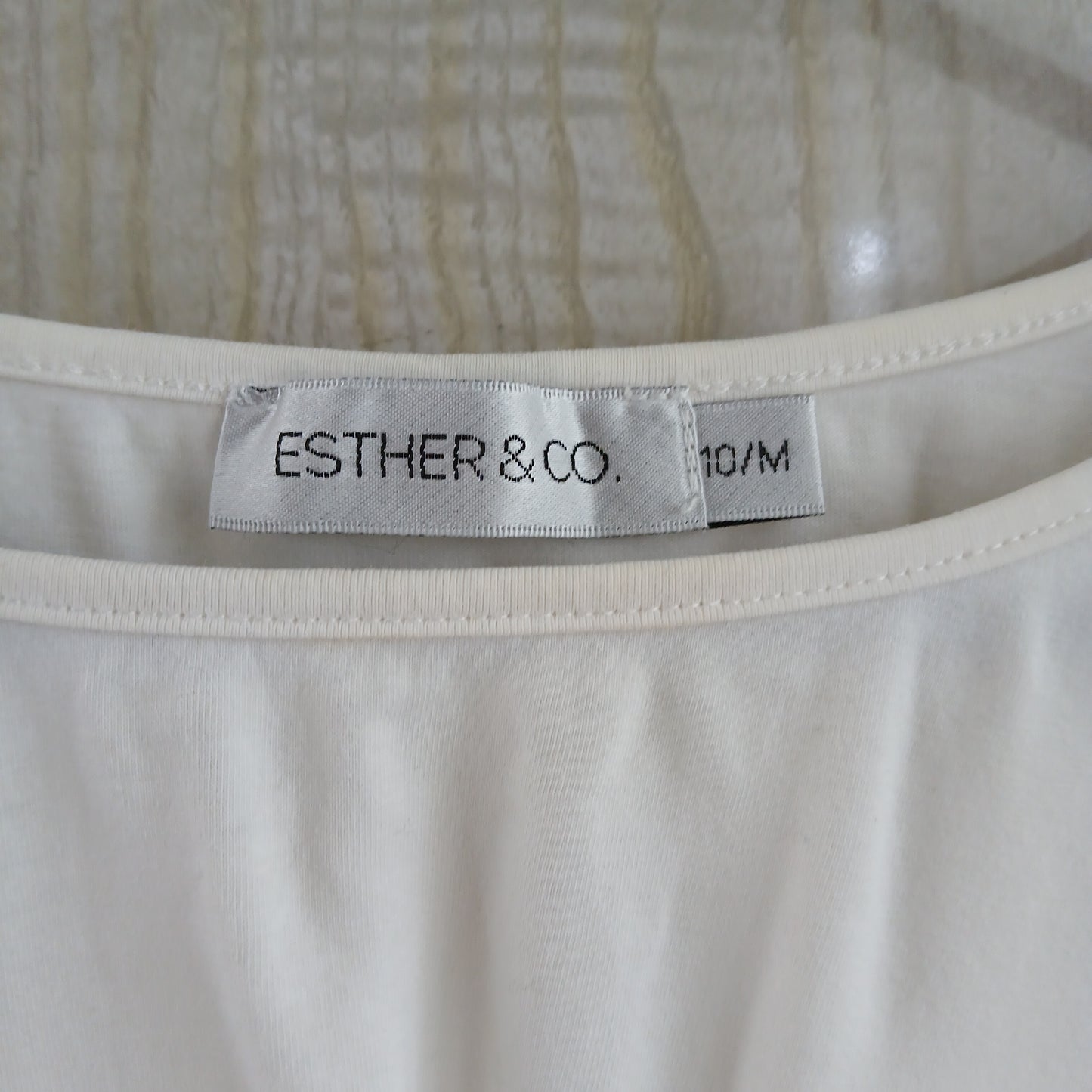 (10/M) Esther&Co | Twist Front White Crop