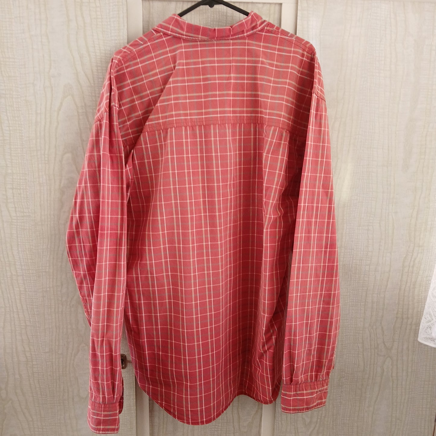 (M) Canterbury Red Plaid L/S Work Shirt