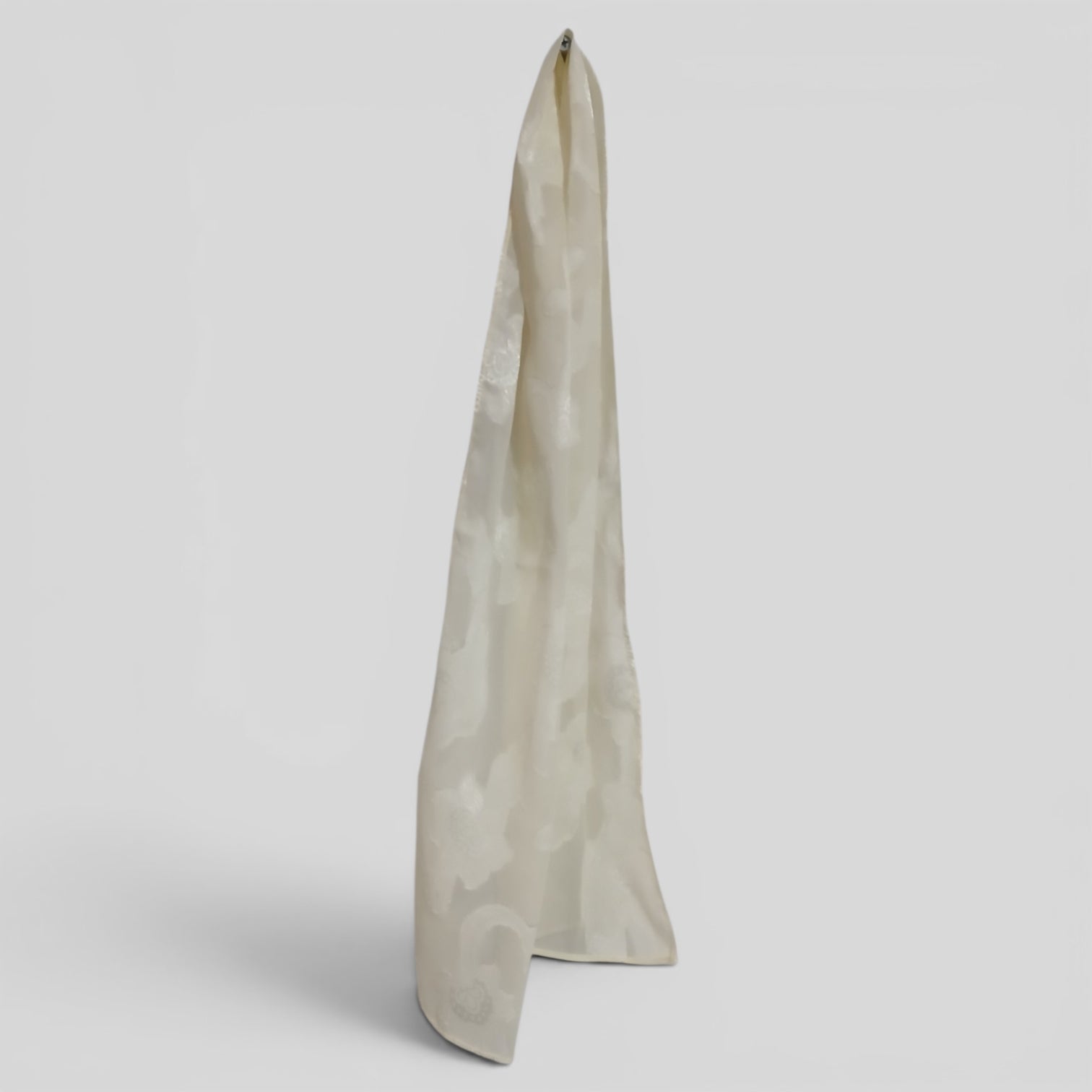 Image of Skinny Neck Scarf | Cream Sheer Patterened