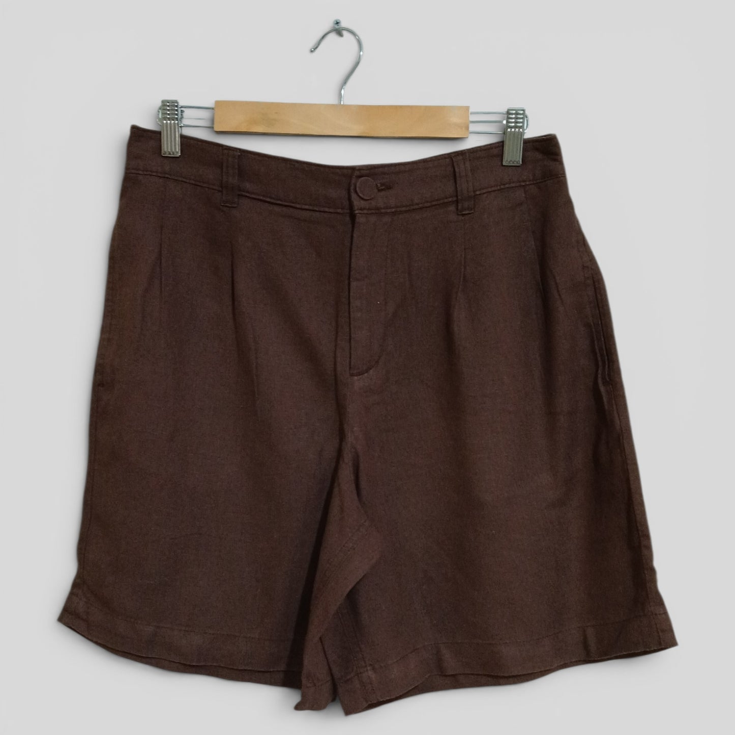 (12) Anko | Brown Linen Blend Shorts