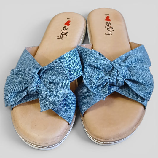 (8) I Love Billy | Denim Bow Sandals
