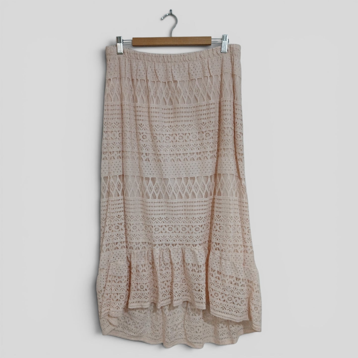 (14) Rockmans | Pink Lace Skirt