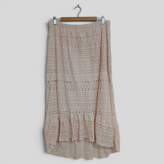 (14) Rockmans | Pink Lace Skirt
