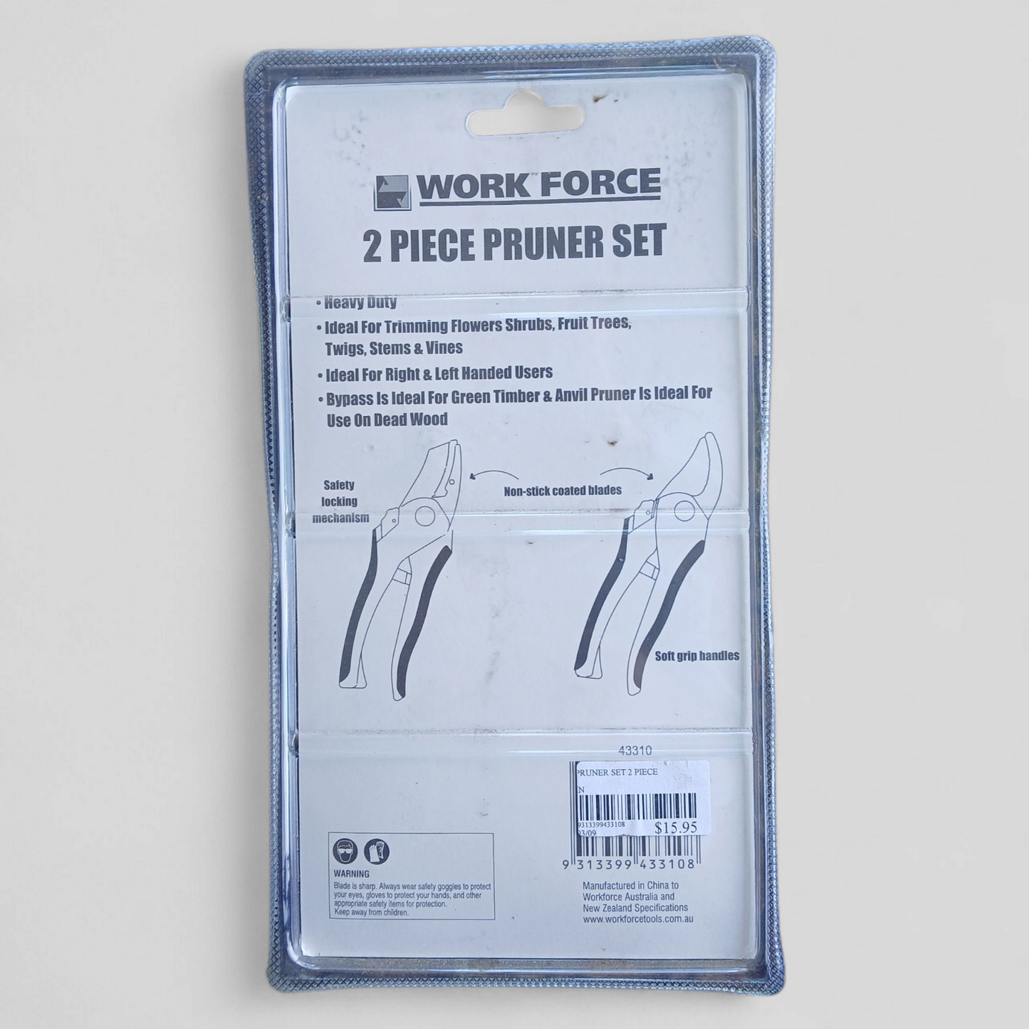 PRUNER SET 2 PIECE BYPASS & ANVIL WORK FORCE