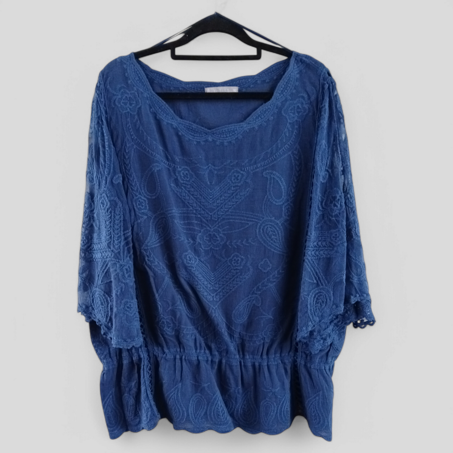 (16) Katies | Blue Cotton Blouse