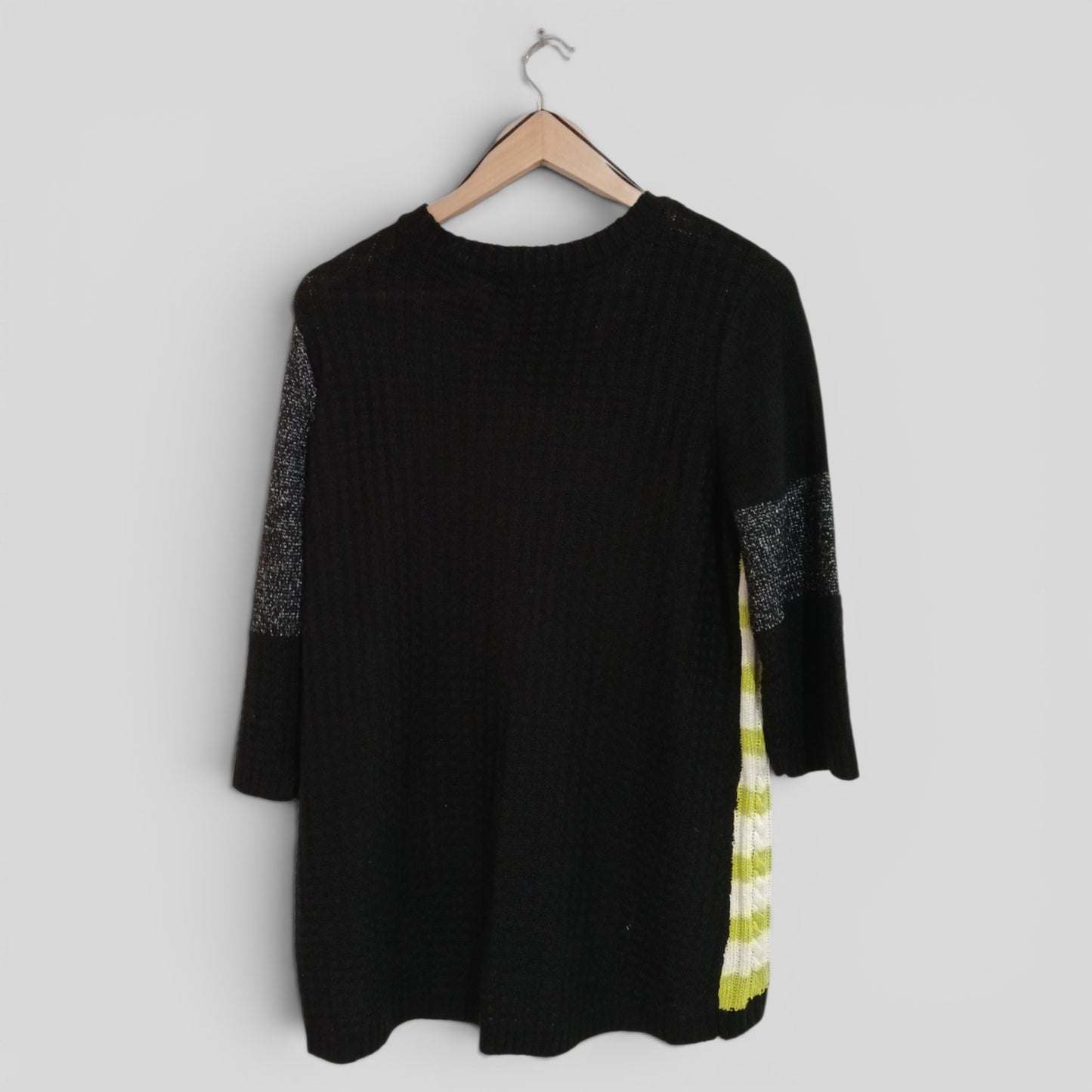 (L) Rockmans | Green/Black/Grey Knit Sweater