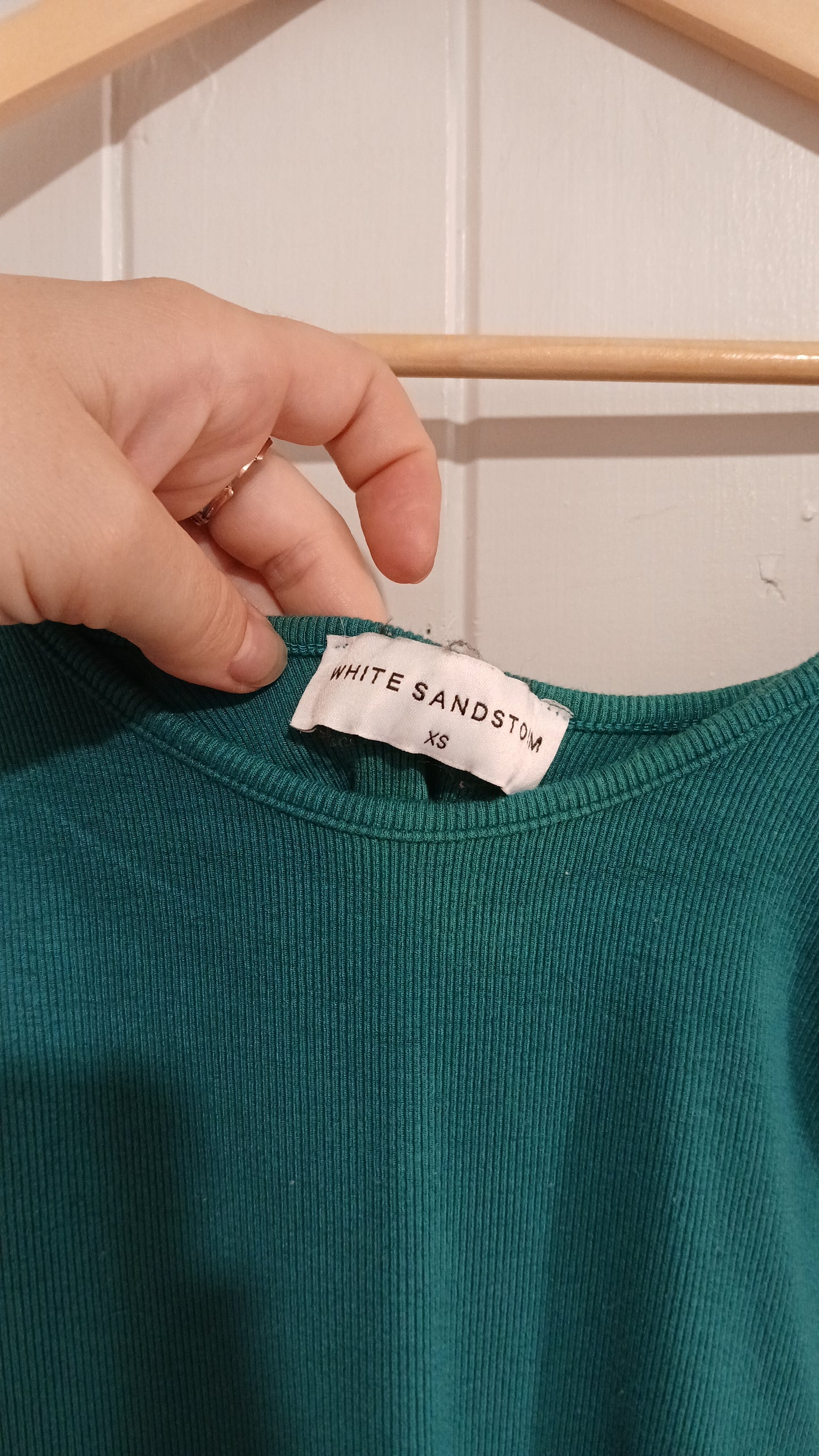 (XS) White Sandstorm | Teal LS Blouse