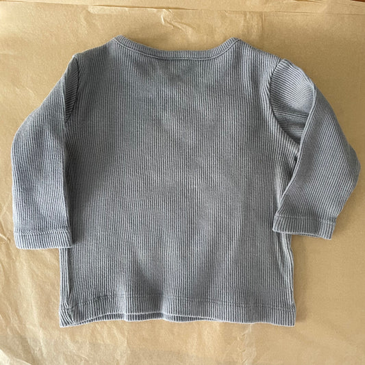 (000) Anko Grey Ribbed L/S Shirt