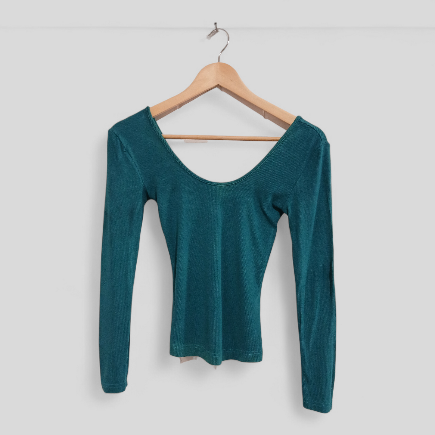 (XS) White Sandstorm | Teal LS Blouse