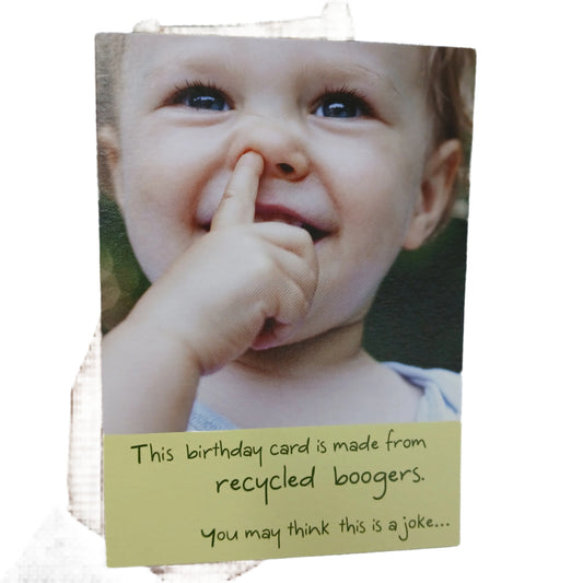 Birthday Card |  Humour/Baby with finger up nose