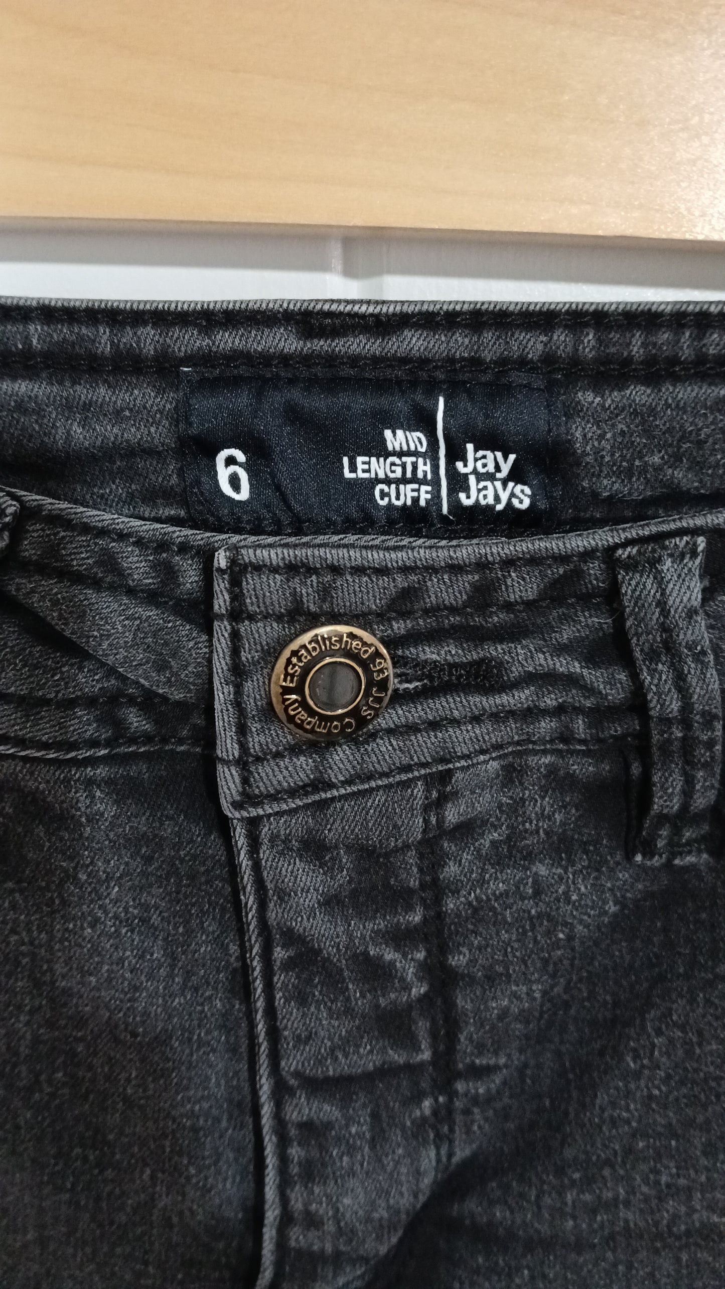 (6) Jay Jays | Black Denim Mid Length Shorts