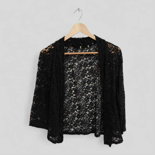 (M) Black Lace Cardi
