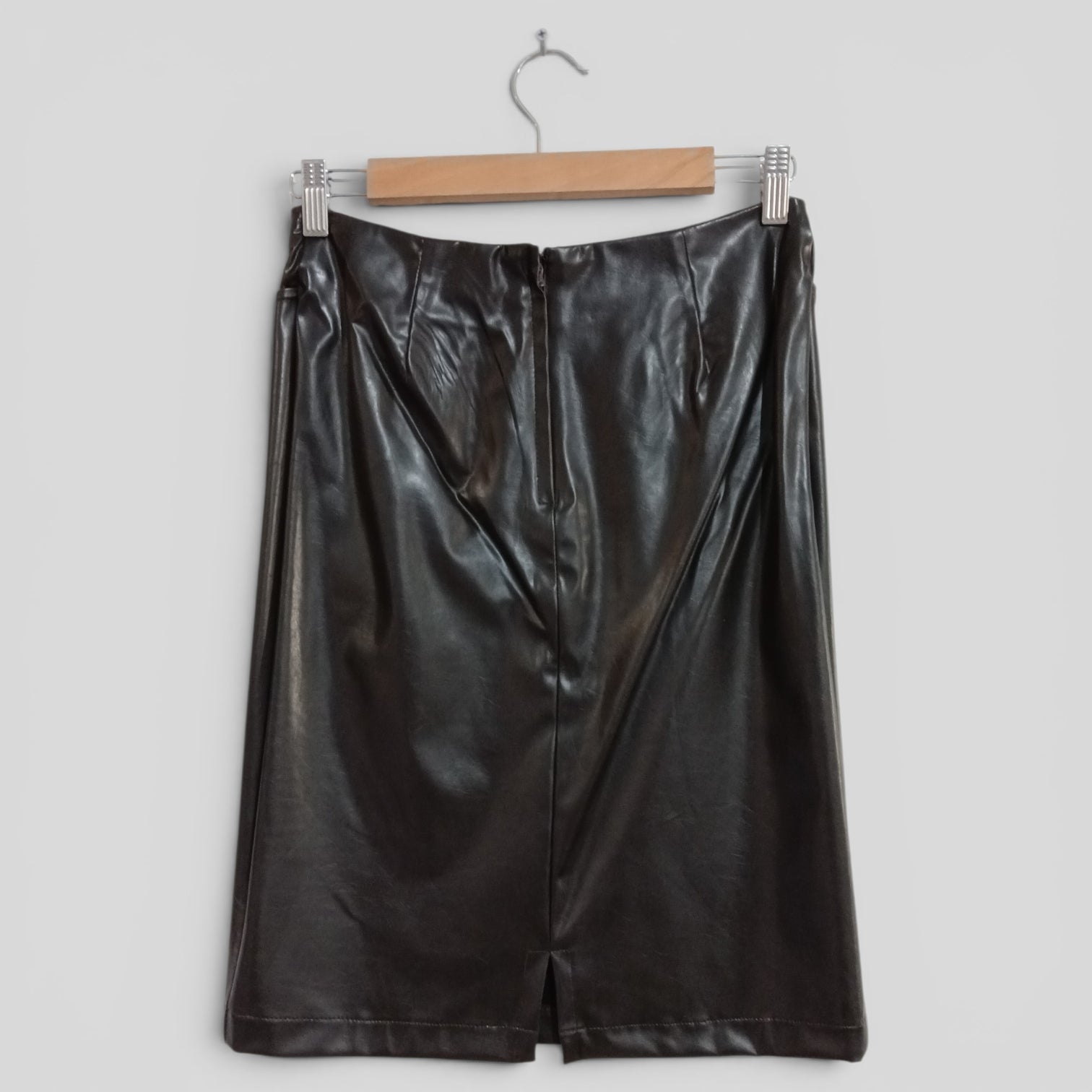 Image of (M) Filo | Brown Faux Leather Skirt