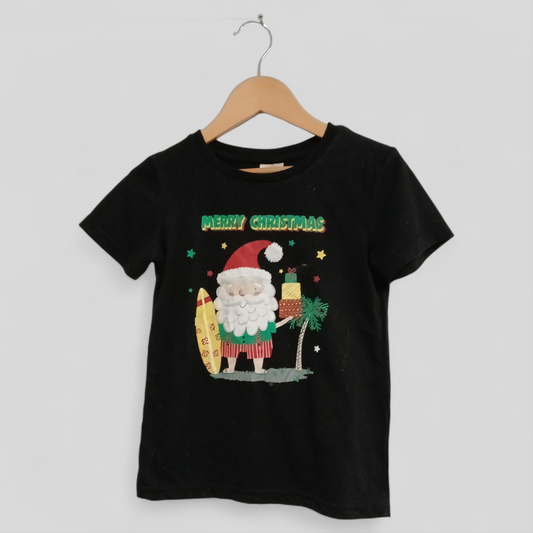 (6JNR) Joy | Black Christmas Tee
