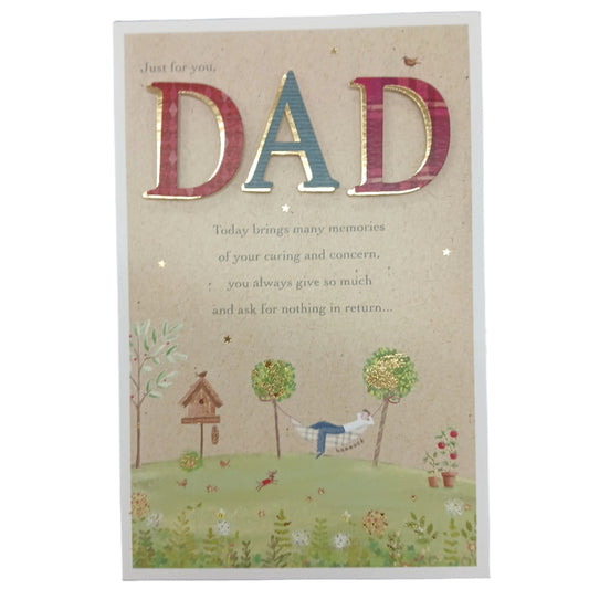 Birthday Card |  Dad/Garden scene with lettering