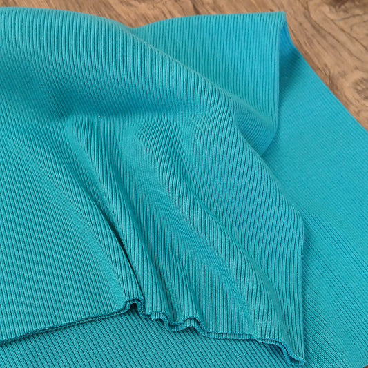 Plain Ribbing Fabric Teal 60 cm x 49 cm