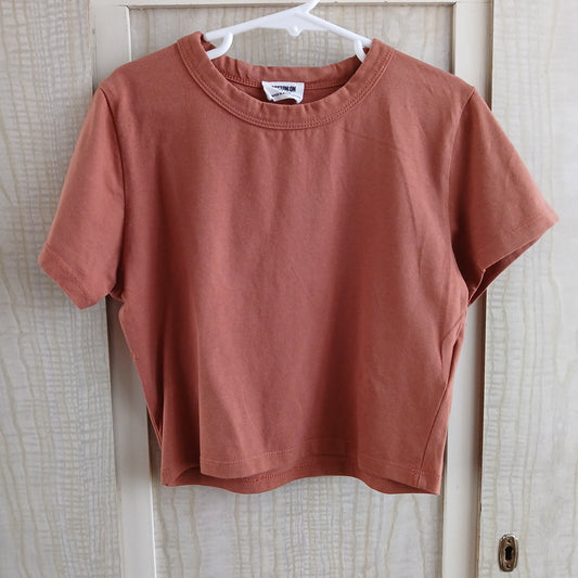 (XS) Cotton On maroon crop tee