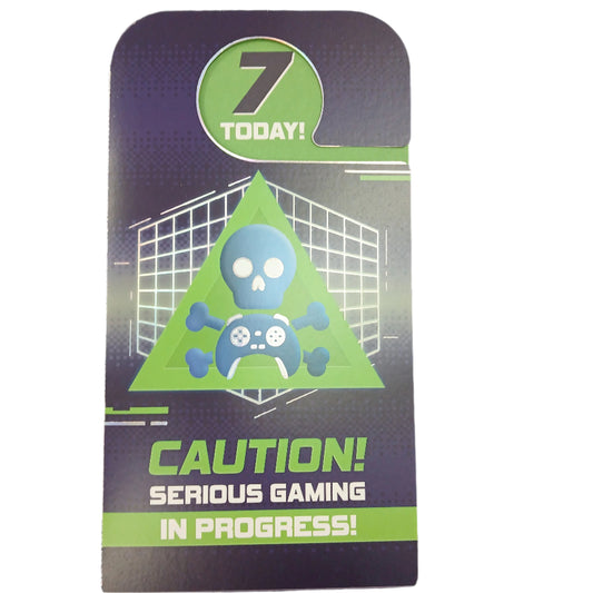 Birthday Card |  7th/JUV Gaming Door Hanger Age 7