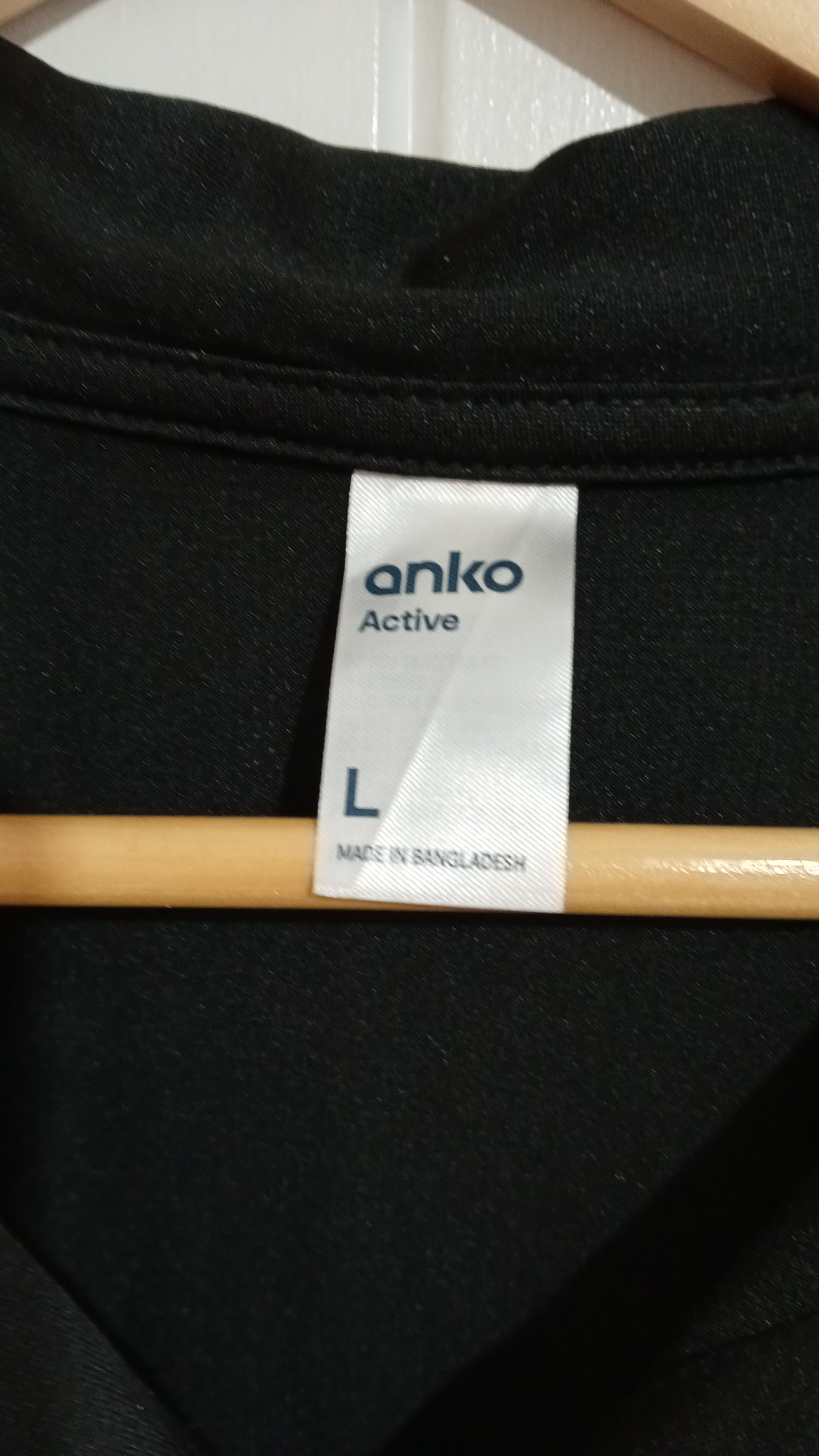 (L) Anko Active | Black Polo