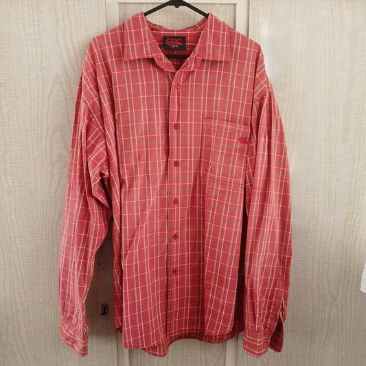 (M) Canterbury Red Plaid L/S Work Shirt