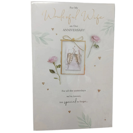 Anniversary Card |  Wedd Wif/Glass Frame Wife Anniversary
