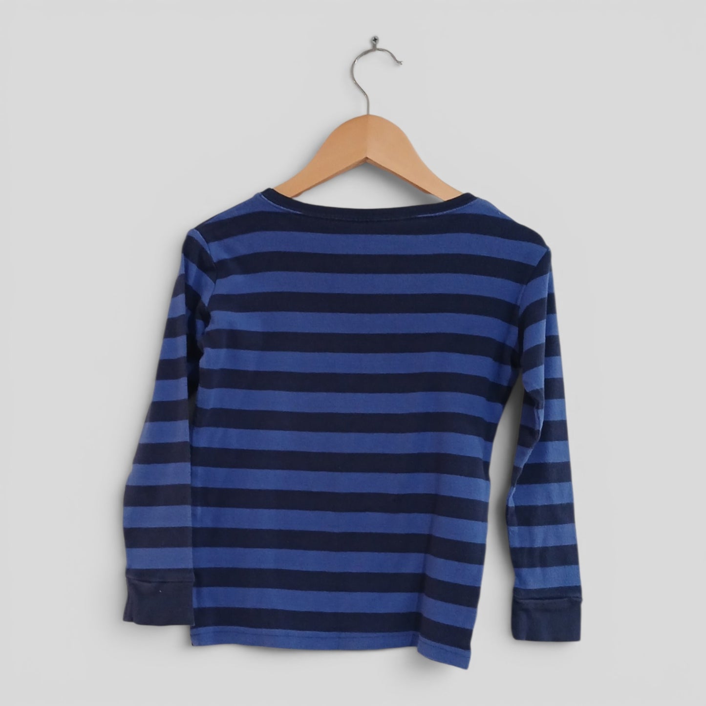 (8JNR) Striped Blue LS Shirt