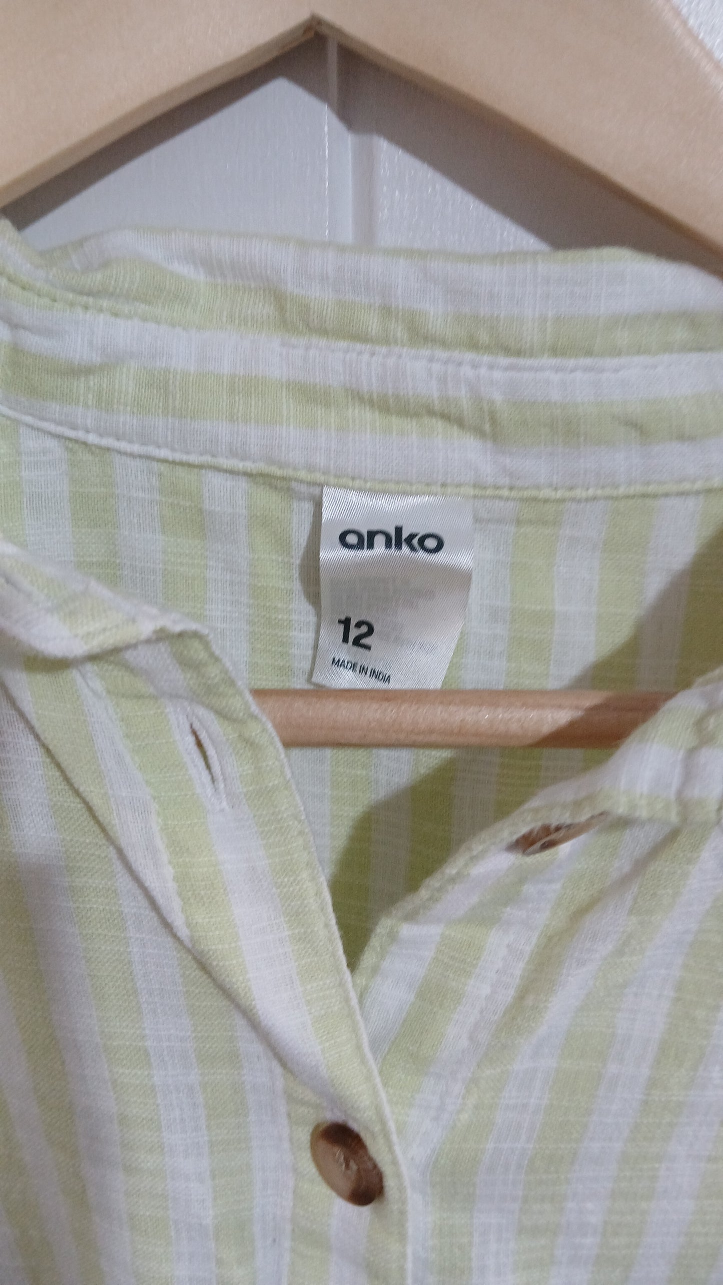 (12) Anko | Green Stripe Blouse
