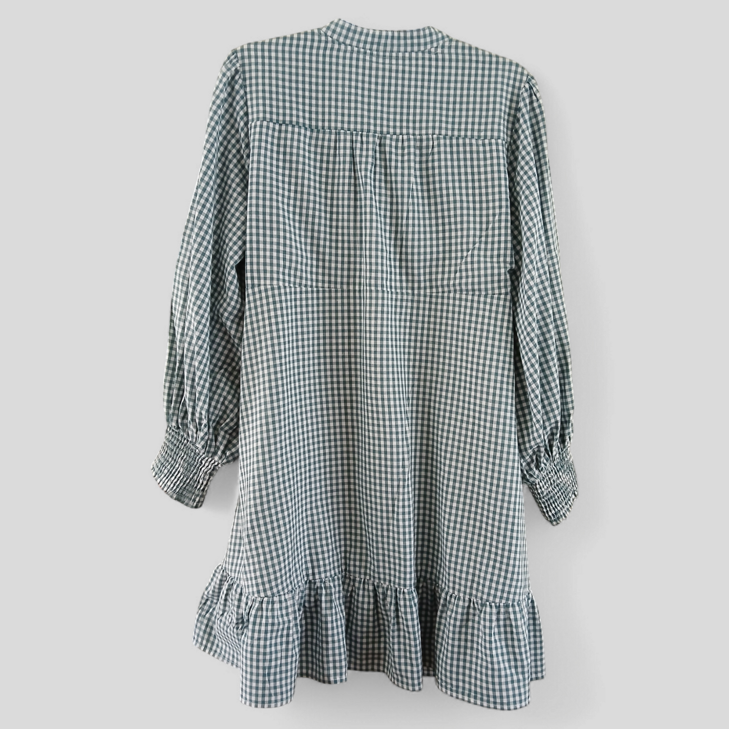 (10) Orange Sherbet | Cotton Green Gingham Dress