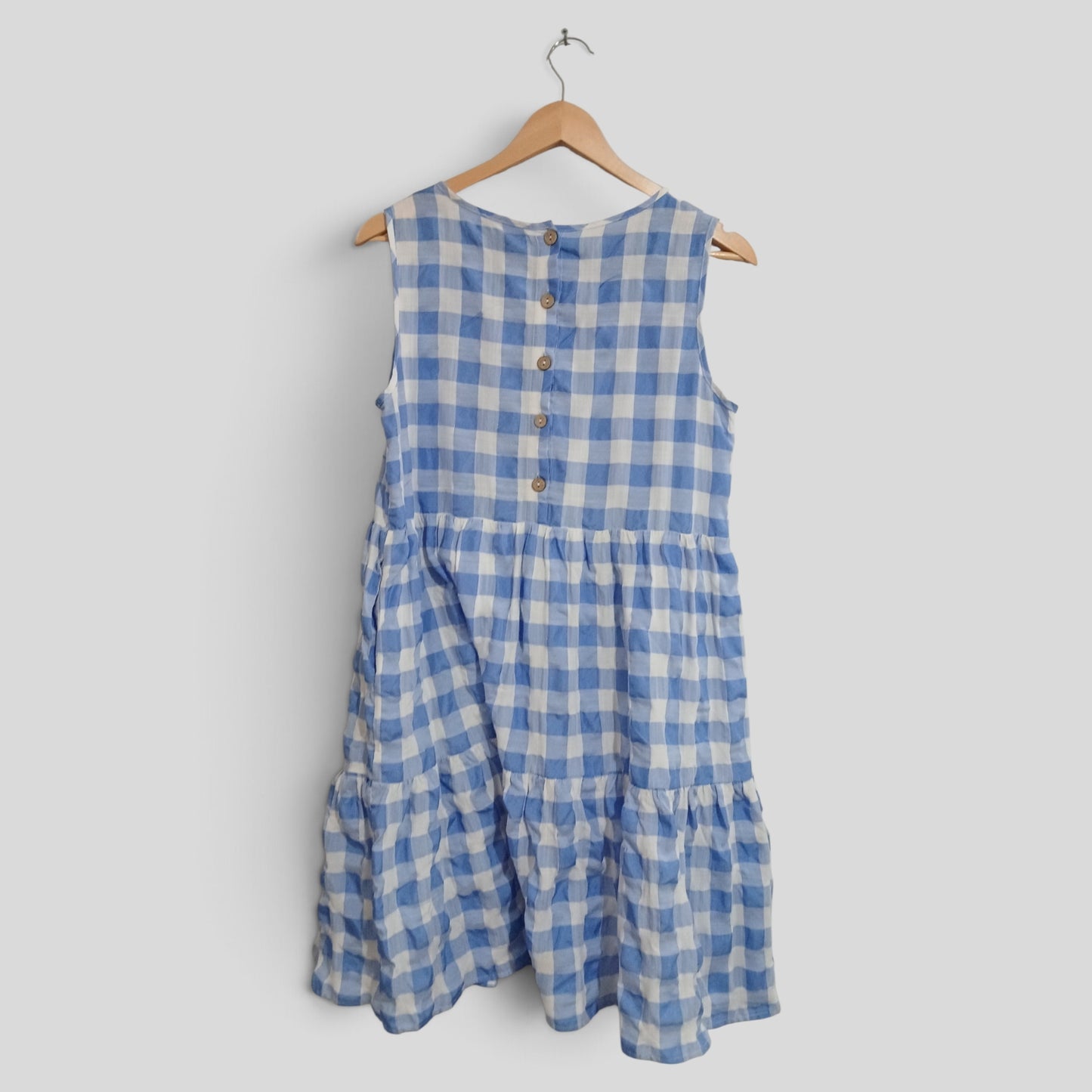 (12) AMYIC | Blue Gingham Dress