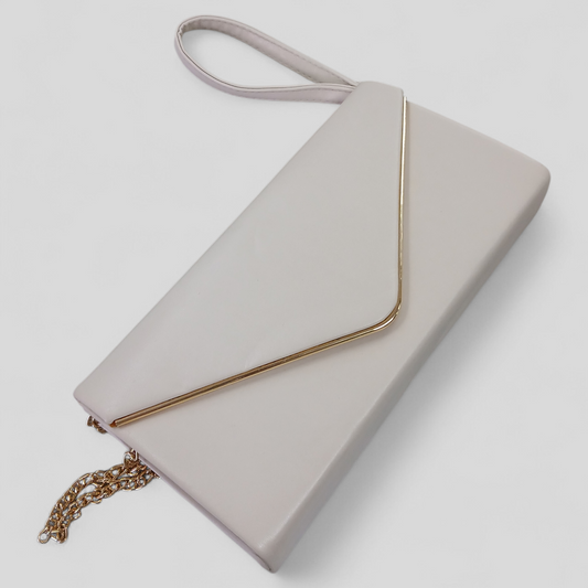 White Clutch Gold trim