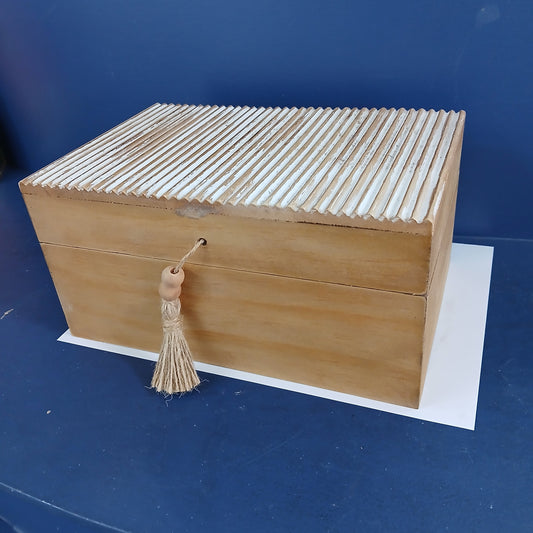 BOX WOODEN NATURAL LGE