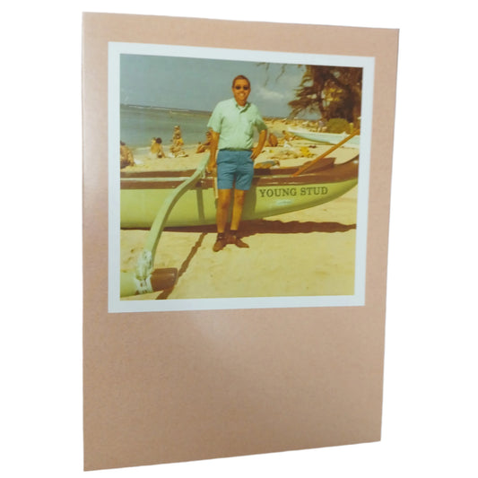 Birthday Card |  Humour/Man standing by rowing boat