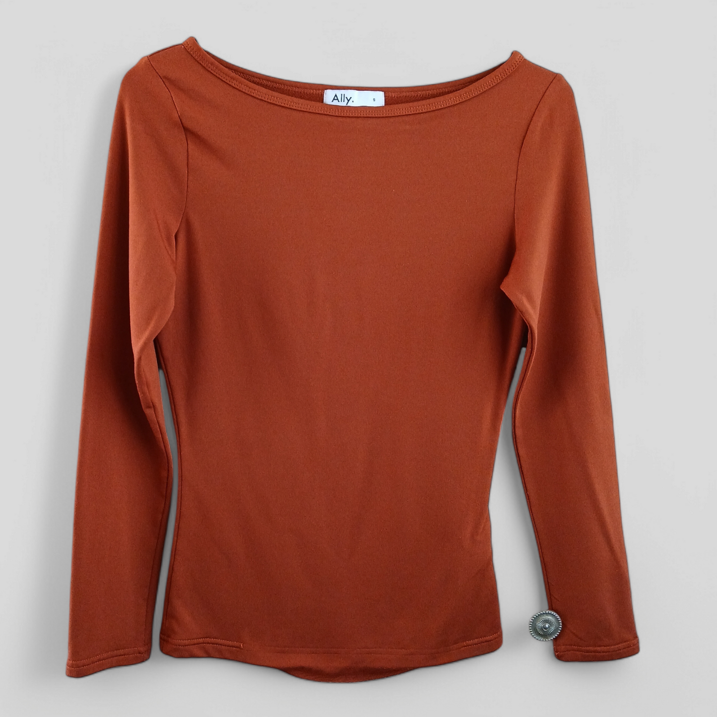 (S) Ally | Rust L/S Blouse