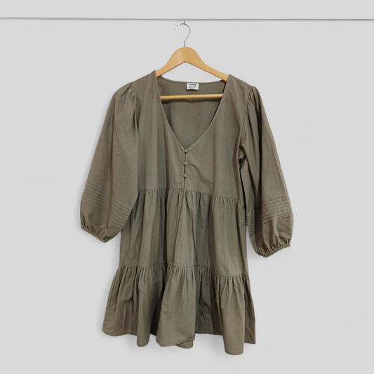 (10) Cotton On | LS Green Dress