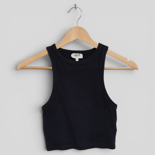 (S) Seed | Navy Crop Singlet
