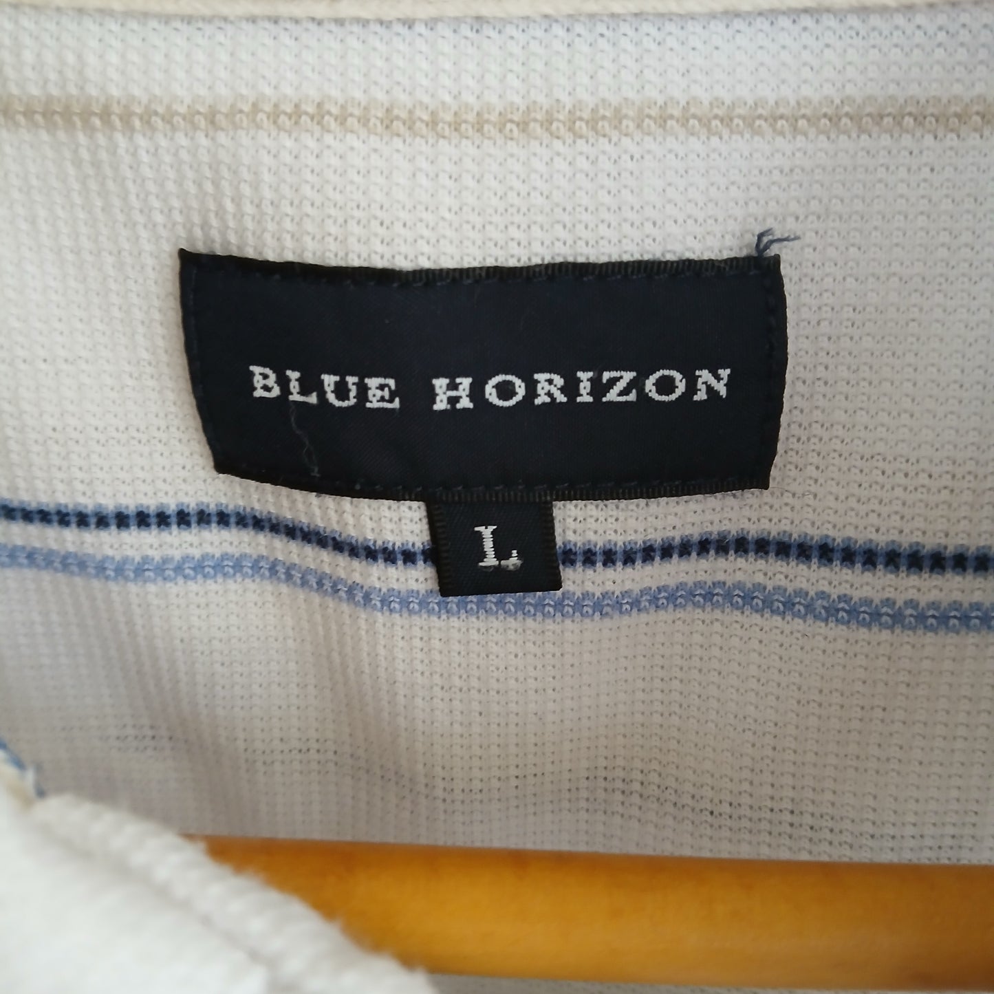 (L) Blue Horizon Striped Polo